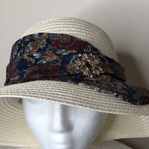 New "Sonoma" Ladies Hat- Embellished with beautiful Silk Hat Tie